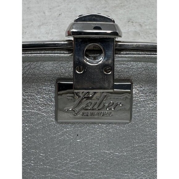 JUDITH LIEBER SWAROVSKI CRYSTAL Classic Micro mini Clutch Bag smoke gray Amazing - Picture 12 of 13